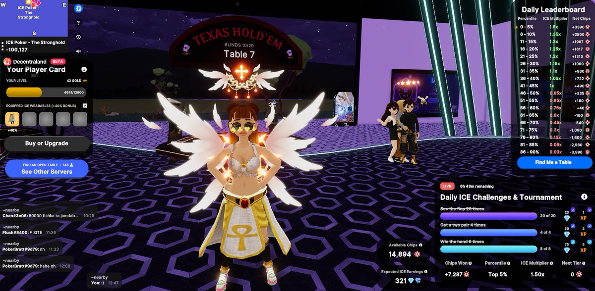 💎1st sesh with DH Schenti💎
Getting ready for banked $ICE tables <a href="/DecentralGames/">Decentral Games</a> 
If any fellow owners in #ICEpoker have 5x5 available dm me🙏