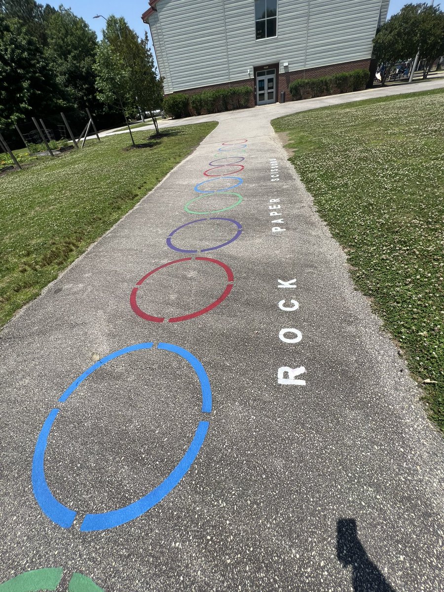 Excited to surprise the students with some fun playground blacktop upgrades!