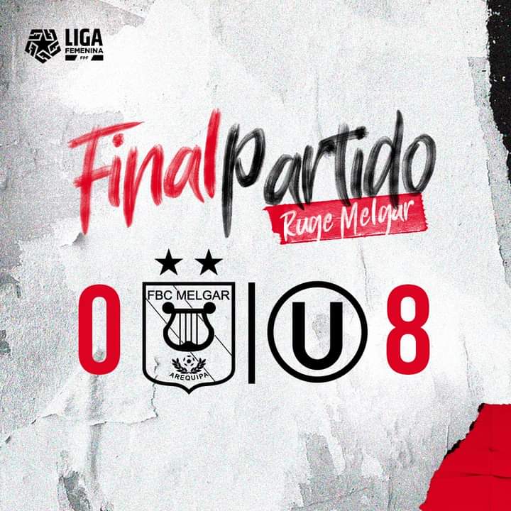 🟡⚫#DiarioViral Dura derrota rojinegra. El equipo femenino del #FBCMelgar cayó goleado ante #UniversitarioDeDeportes