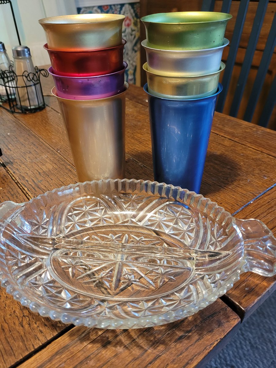 My #grandmother Mildred (1913-1996) was clearly with me in spirit in the #antique store today. These lovely reminders of her are now part of my personal collection. #FamilyHistory