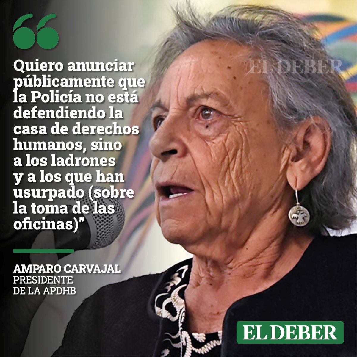 grupoeldeber's tweet photo. #ElDeber | La mujer de 84 años junto a otros ciudadanos permaneció en las puertas de la Asamblea Permanente de Derechos Humanos para mostrar su desacuerdo con la presunta toma del directorio que ganó las elecciones en 2021.

📲Lea la nota >> https://t.co/QDESeh3Dm5 https://t.co/WSd9XW2sV8