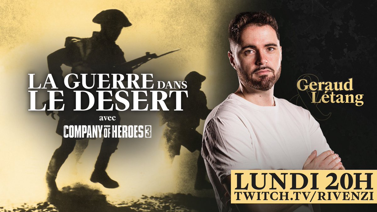 LIVE HISTOIRE 📚
En compagnie de l’historien <a href="/GeraudLetang/">Géraud Létang</a>, partons à la découverte de la Guerre en Afrique du Nord pendant la WWII 🪖

Thématique en lien avec la campagne de Compagny of Heroes 3, merci de leur soutient 🙏 #sponso
