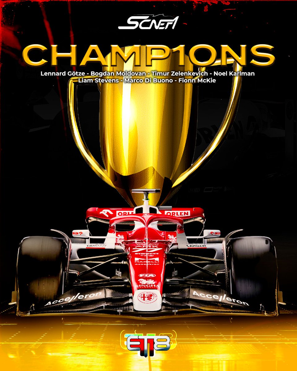 ET8eSports's tweet photo. RESULTS | After official confirmation, we can proudly say that we are the #SCNEF1 and #SCNEF2 champions!
Winning a championship that we started racing back in September 2020 makes us really happy, and complete it with the #SCNEF2 title as well makes us even happier.

#EnjoyET8 https://t.co/fpPugwmMMV