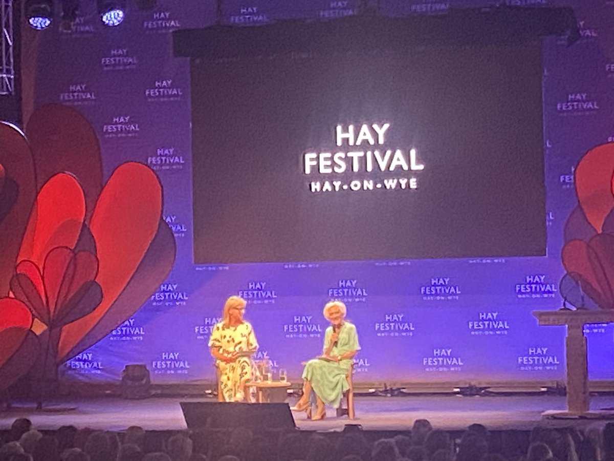 lccraddock's tweet photo. One of our national treasures: the wonderful Mary Berry gave us some tips on life, marriage, family and - of course- cooking and baking @hayfestival #HayFestival2023 https://t.co/TBfKw4tASS