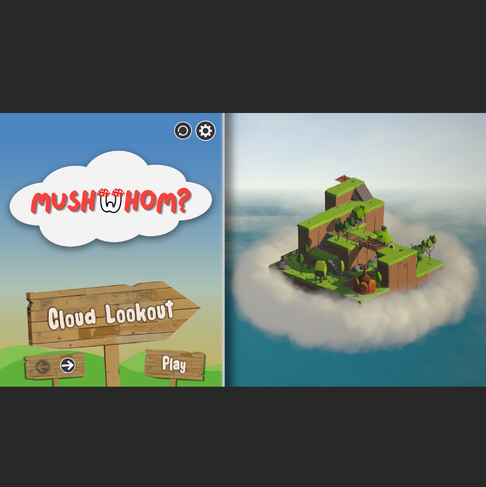 KnitwitGames's tweet photo. Missed a couple of #screenshotsaturday days, but I've added A LOT. 27 days to go!

New name, logo, main menu, polished clouds, Shroom accessories &amp; head patterns, UI art, fonts, fireworks, and so much more!

#indiedev #gamedev #unity #mushrooms https://t.co/6lEUwSp76Z