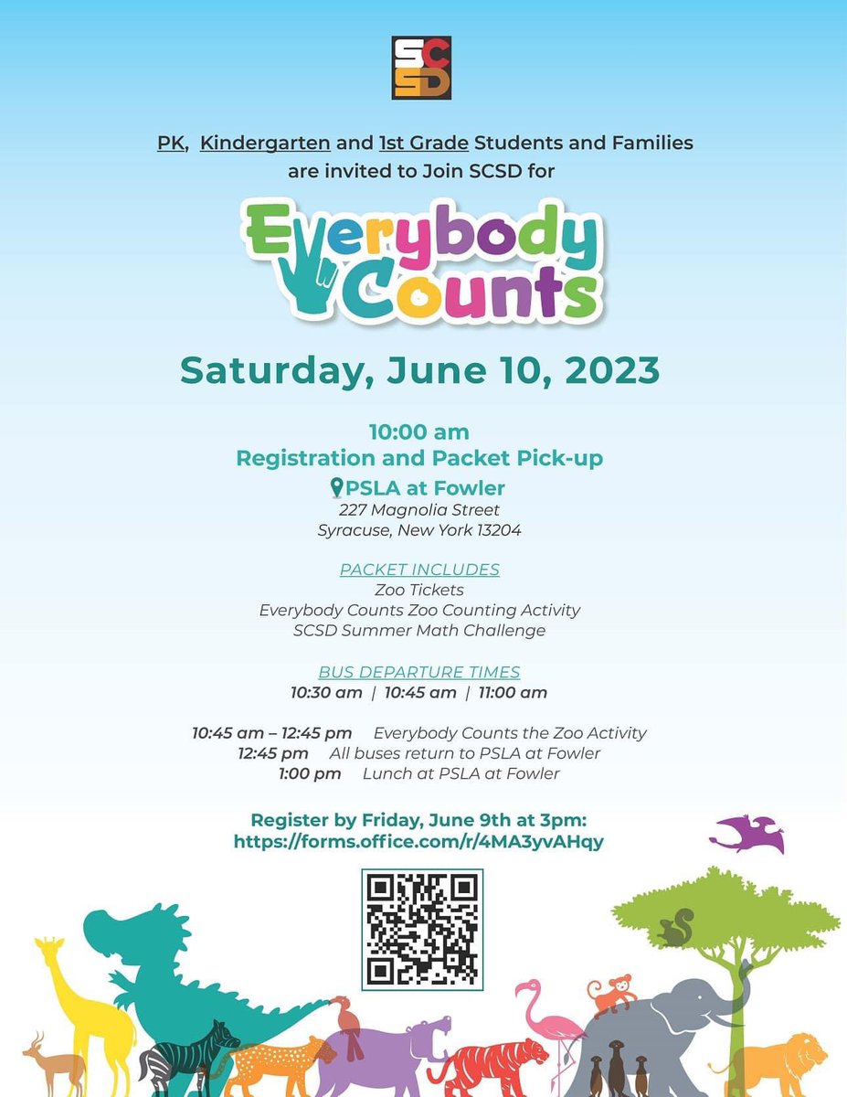 Come join us to celebrate our youngest SCSD Mathematicians! #EverybodyCounts