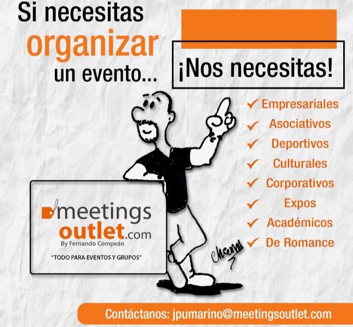 José María Pumarino® (@jmpumarino) on Twitter photo Gracias <a href="/FernandoCompean/">Fernando Compeán</a> por tus palabras, un honor formar parte del equipo de <a href="/MeetingsOutlet/">MeetingsOutlet</a>
#MeetingsPlanners #TurismoDeReuniones #MO
Los invito a leer #SopaDeIdeas:
meetingsmexico.com/Weekly/922/ Gracias <a href="/FernandoCompean/">Fernando Compeán</a> por tus palabras, un honor formar parte del equipo de <a href="/MeetingsOutlet/">MeetingsOutlet</a>
#MeetingsPlanners #TurismoDeReuniones #MO
Los invito a leer #SopaDeIdeas:
meetingsmexico.com/Weekly/922/