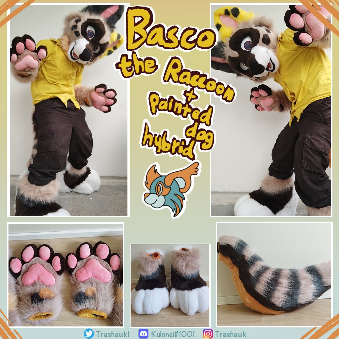 Finished this fella up for <a href="/PaintedRaccoon/">BascOwO</a> !!
Absolutely loved making Basco!!!

#fursuit #fursuitmaker #furry #fursuiter