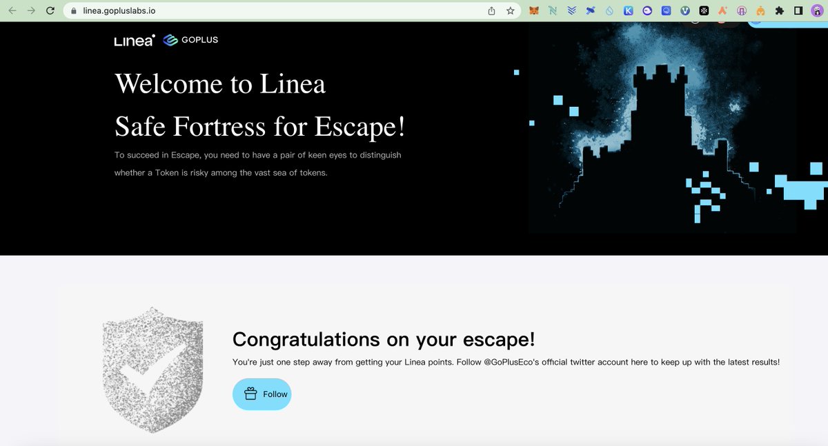 RonBoxmining's tweet photo. Linea Voyage Week 5 done ✅
Dev and Tech Week is much EASIER than you think it is
#LineaVoyage #LineaTestnet #GoPlus #Hapi #ThirdWeb https://t.co/TmwRAR4Fck