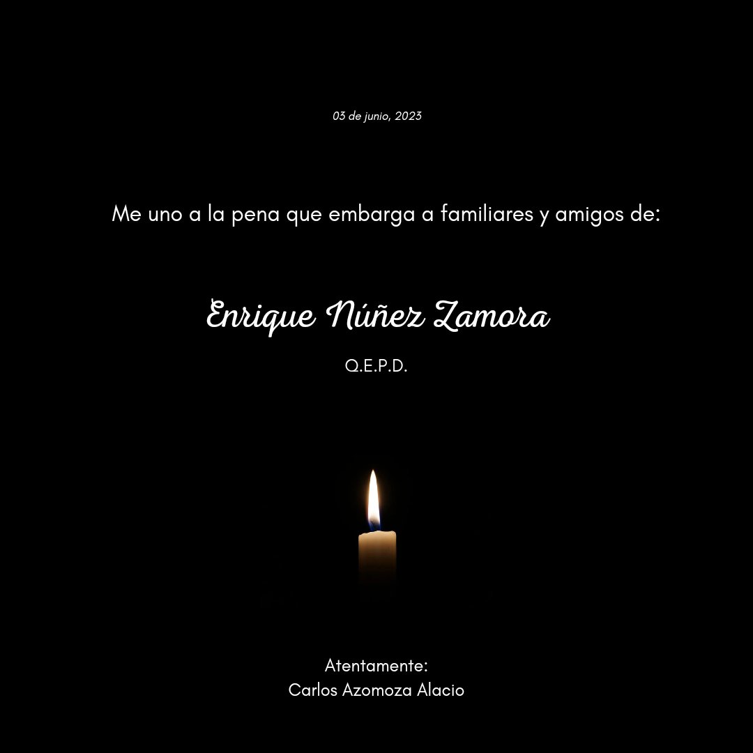 Me uno a la pena de mi amigo <a href="/contracara68/">Enrique Núñez</a>, por el fallecimiento de su señor padre.

Un abrazo fraterno, a familiares y amigos.

QEPD 🙏