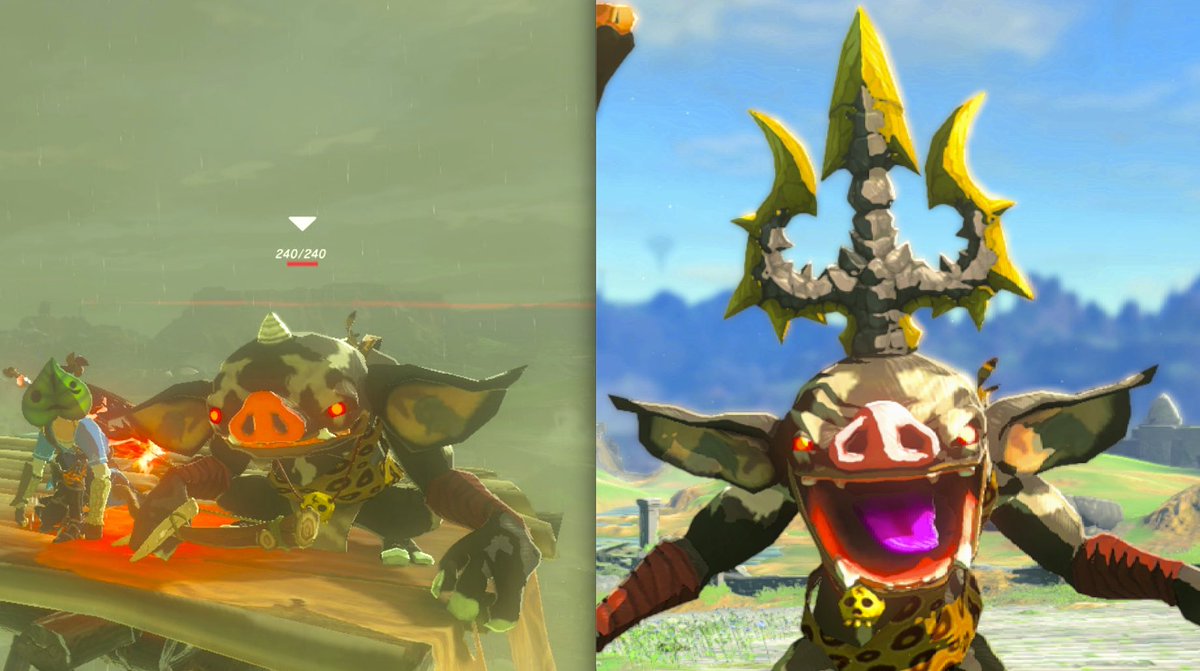 Whenever I look back at botw's Bokoblins, something just doesn't feel right, the new horns they got in totk just makes them look complete! #TearsOfTheKingdom