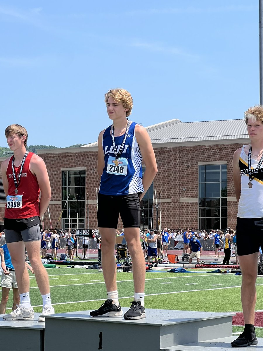 wiaawistate's tweet photo. Gavin Sargeant of Lodi claims the Division 2 State Title in the boys’ triple jump with a jump of 45’10.50” #wiaatrack https://t.co/uAwS97Gh5t