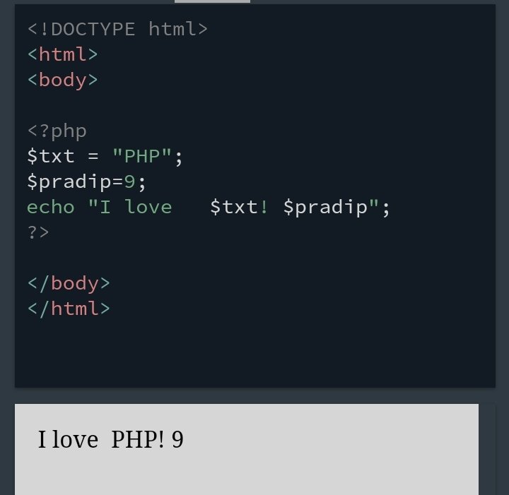 pradipbhat1010's tweet photo. Day 3/60:  Today i learnt how to use variables and about case sensitivity. #60DaysOfLearning2023 #PHPMySQLBackend #LSPPD3 https://t.co/Nid4yB2he2