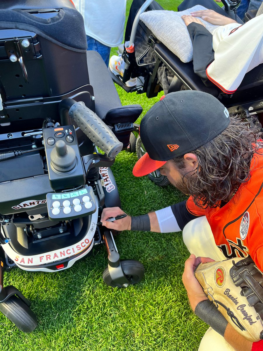 We are all in to strike out ALS!  In celebration of #LouGehrigDay we surprised Osiel with a @SanFranciscoGiants @Permobil wheelchair in partnership with @PhiDeltaThetaFraternity & @LiveLikeLou! A special thank you to Melissa Bourque & @NationalSeatingMobility! #PermobilCares