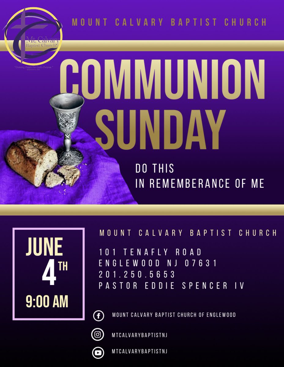 Join us for Communion this Sunday!

#communion #sunday #communionsunday #churchservice #themount #mcbc #pastoresiv #esivministries