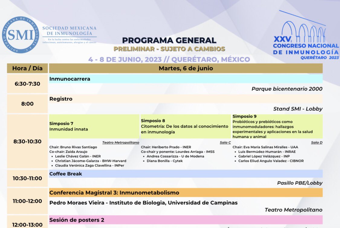 Happy to join tomorrow the Mexican Congress of Immunology and give a conferência magistral on Immunometabolism! sminmunologia.org/index.php/xxv-…
