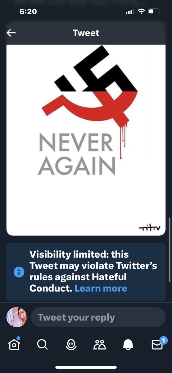 ooana's tweet image. Wow.  

Well I guess that’s that then.  

@elonmusk @TwitterBlue 

I’m Hungarian. My mother is a survivor of Hitler. My grandfather died after ten years of torture in Stalinist gulag. 

If this is now considered hateful conduct by whatever is used to measure it - I’m canceling my…