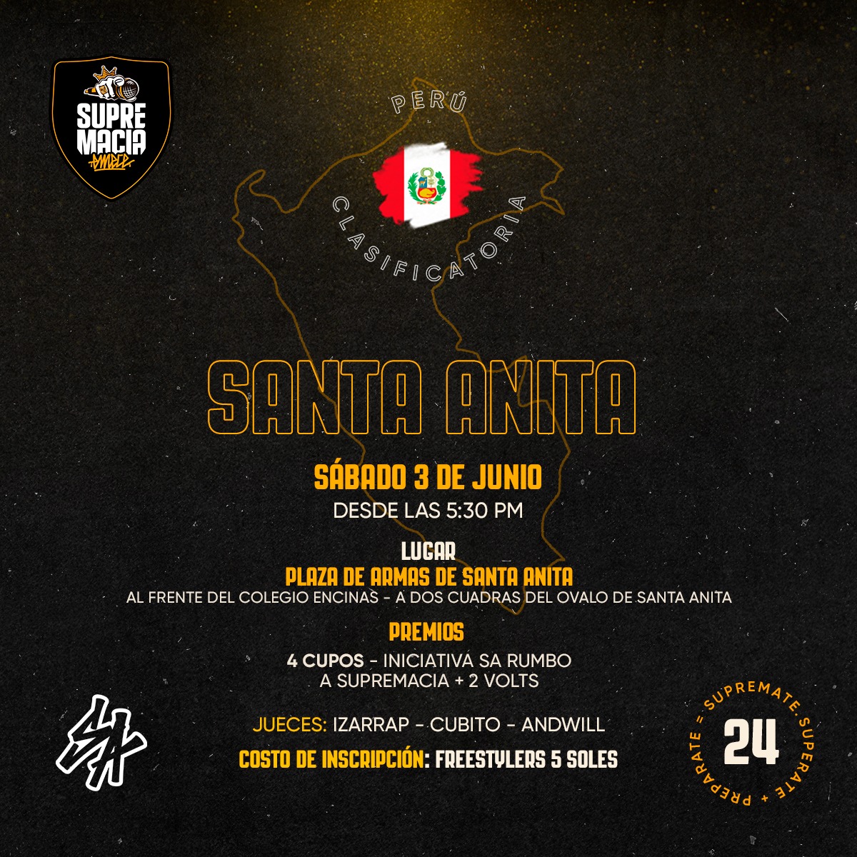 ¡NO PARAMOS! 🫡

Volvemos a Santa Anita de la mano con Iniciativa SA📍🔥

#Supremaciamc #Freestylerap #Supremate
