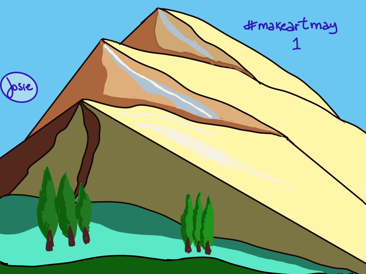Catching up on #MakeArtMay Days 1-3
1. Mountain