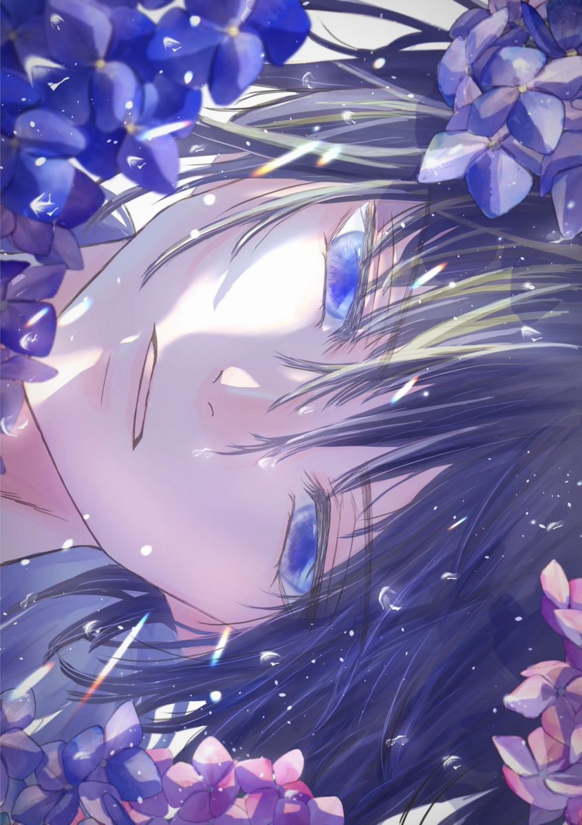 「紫陽花とさん」|さくら🌸のイラスト