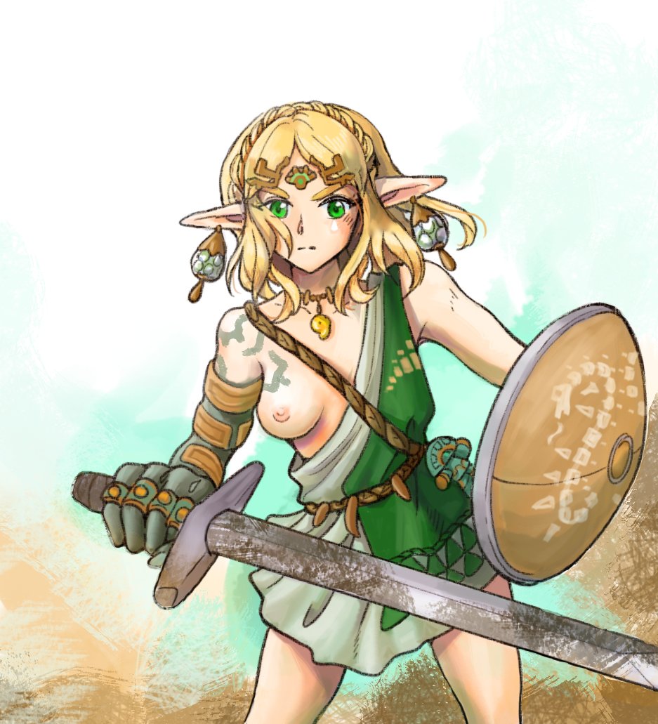 Participated in the trend to draw Zelda as the TotK protagonist in the archaic tunic. #TearsOfTheKingdom