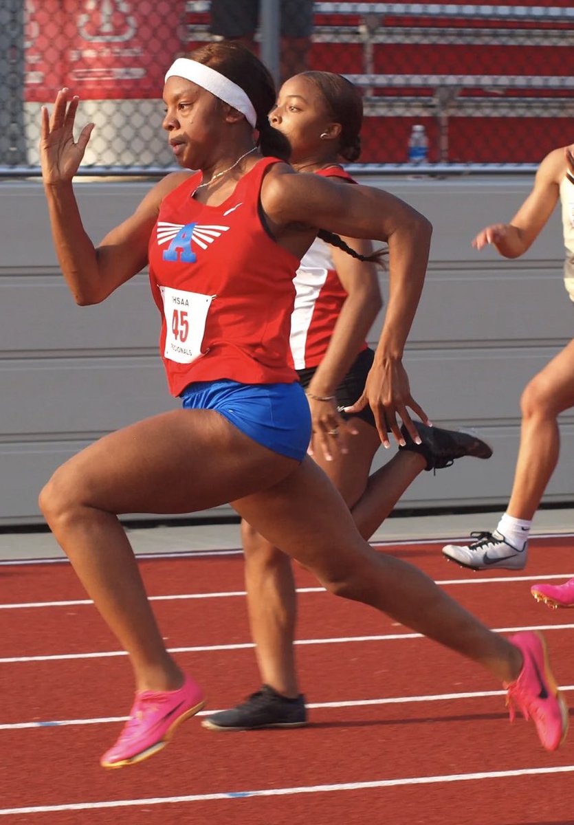 There it is! <a href="/JATrackCC/">John Adams Track & Field and Cross Country</a> Senior Angel Thomas is the 100 Meter <a href="/IHSAA1/">IHSAA</a> State Champion! Angel set a new PR and smashes the school record in the process! As great of a runner Angel is, she is even a better person! Congratulations Angel! 🏆🥇🦅