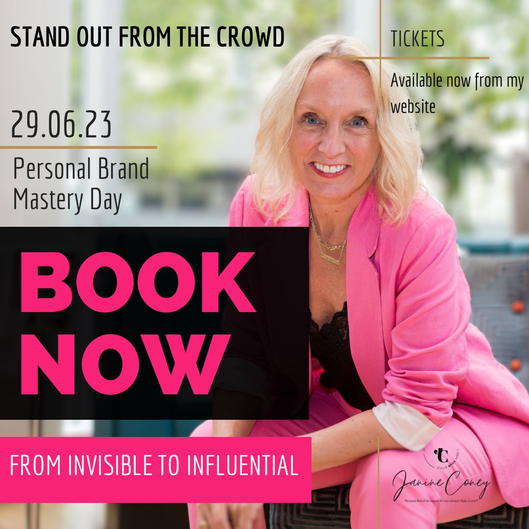 Join us for a Personal Brand Mastery Day in Milton Keynes! 

Experience a day of creativity &amp; innovation inc a photo shoot-all designed to unlock your authentic self &amp; elevate your personal brand for success. 

Time to stand out from the crowd!

Book now

janineconey.co.uk/pb-mastery-day