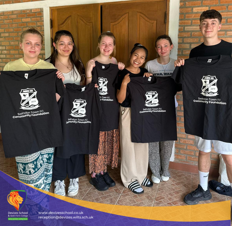 DevizesSchool's tweet photo. Thank you to @STFCfoundation for the shirts- here they are going into action in Thailand! #goingfar https://t.co/va3pOScc9X