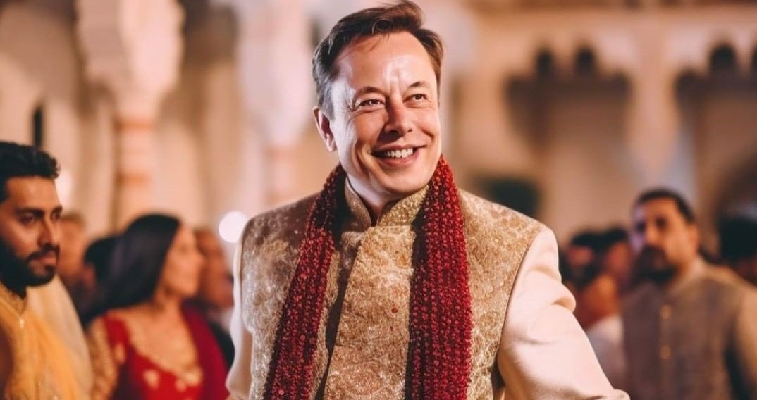 IndiansVoiceUK's tweet photo. Musk 'loves' his AI avatar in Sherwani, Twitterati welcomes 'Indian groom'. 
#Musk #AIMusk #IndianGroom

https://t.co/NiDMsl0y8k https://t.co/ZJWeoCYZlr