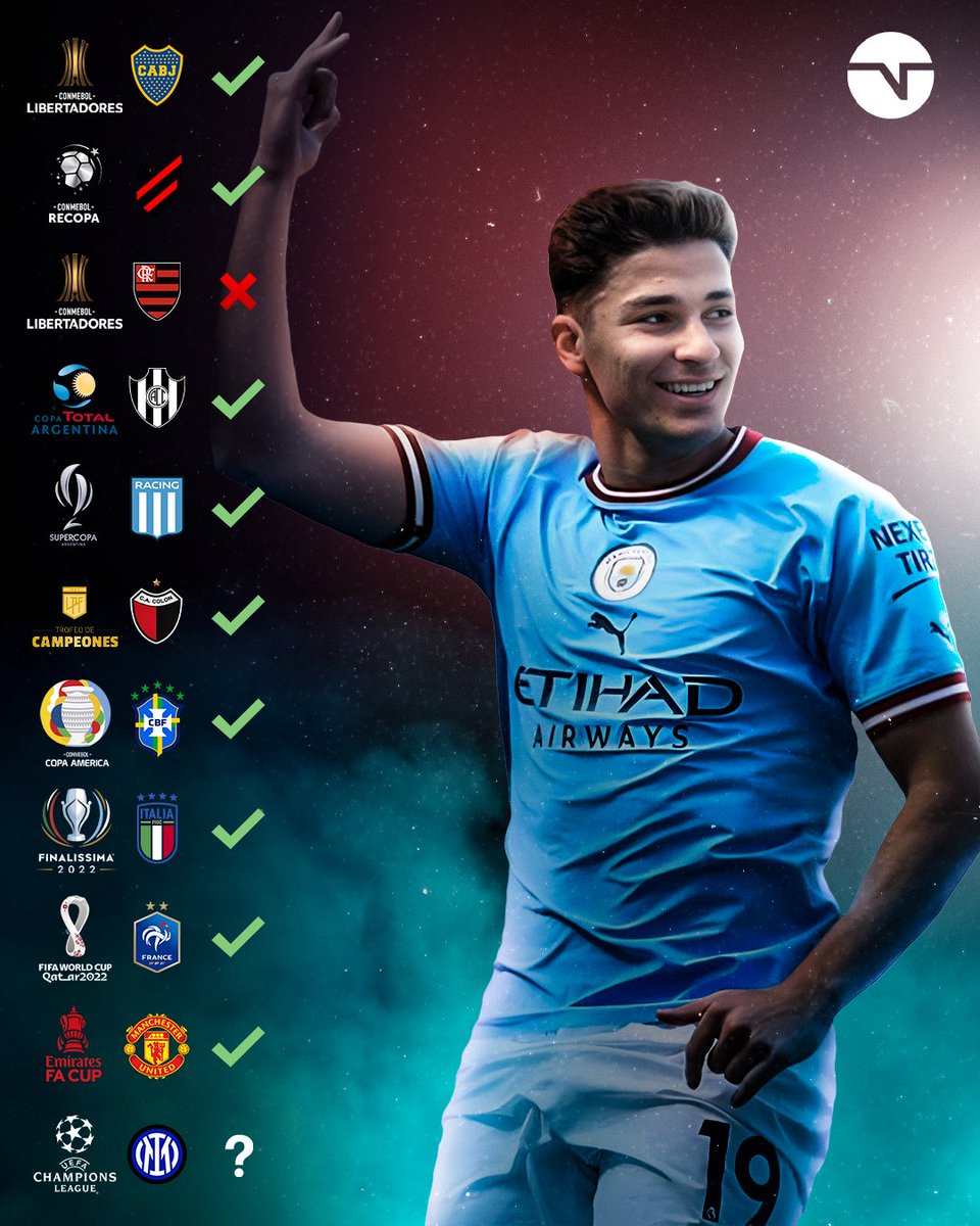 Impresionante el récord en finales del Araña Julián Álvarez en su carrera 🔥

¿Le sumará la de Champions League? 🧐