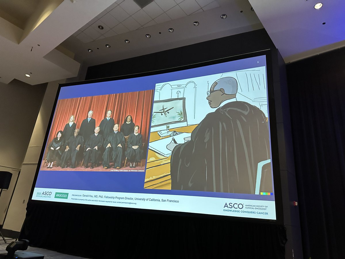 BRAVO Dr Gerald Hsu PD @HemoncUcsf delivers a masterful, provocative, and timely discussion of the implementation of #DEI curriculums in #MedEd

Implementing an online module 🚫🟰behavior change or meaningful change

Example: #SCOTUS disclosures of COI

#ASCO23