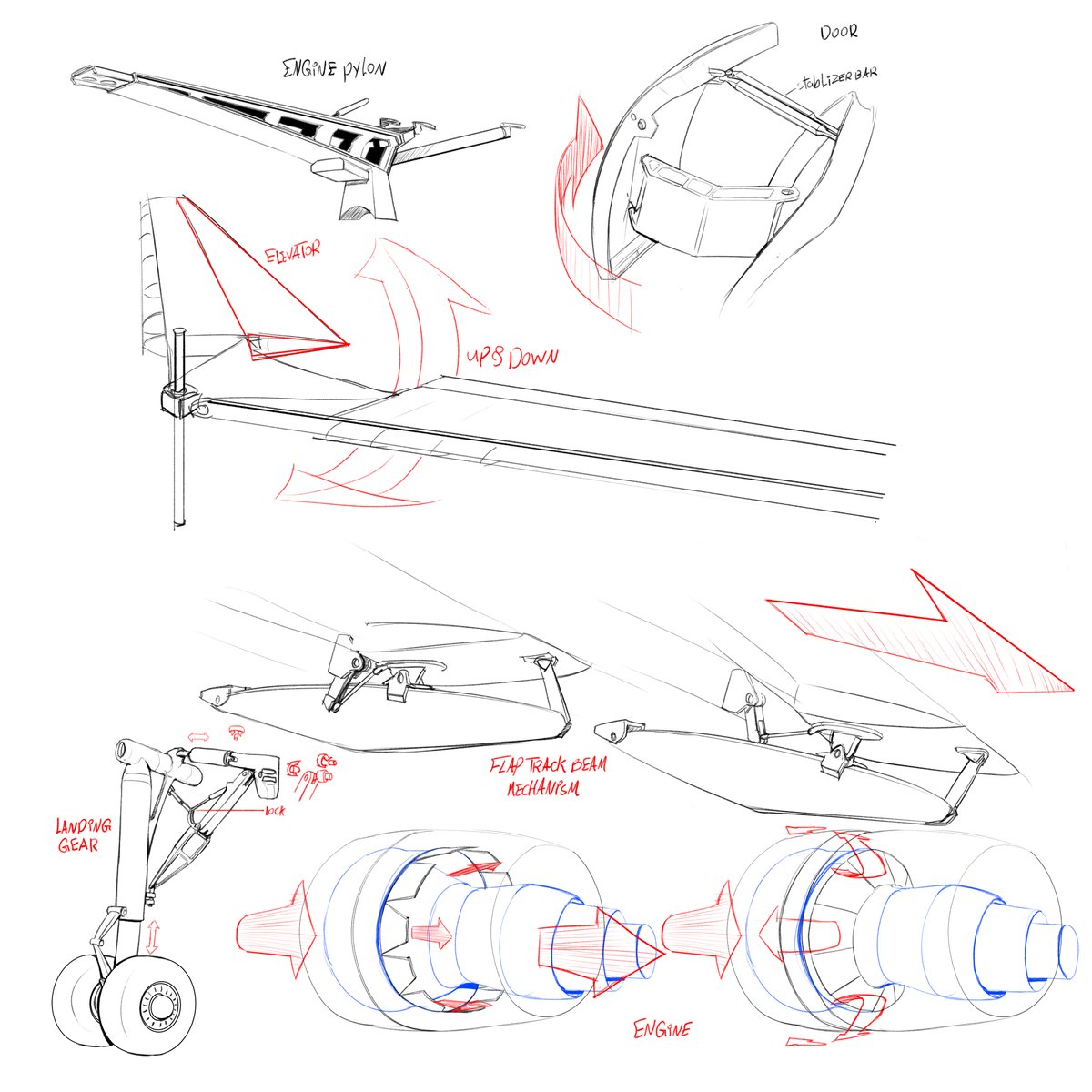 zeeatsh's tweet photo. Some mechanism studies for the jet airliner,,, Jets are a piece of art for me really.
#air #aircraft #industrialdesign #jet #airplane #airplanedesign #mechanism #mechanic #aircraftdesign https://t.co/CWnQnBxyho
