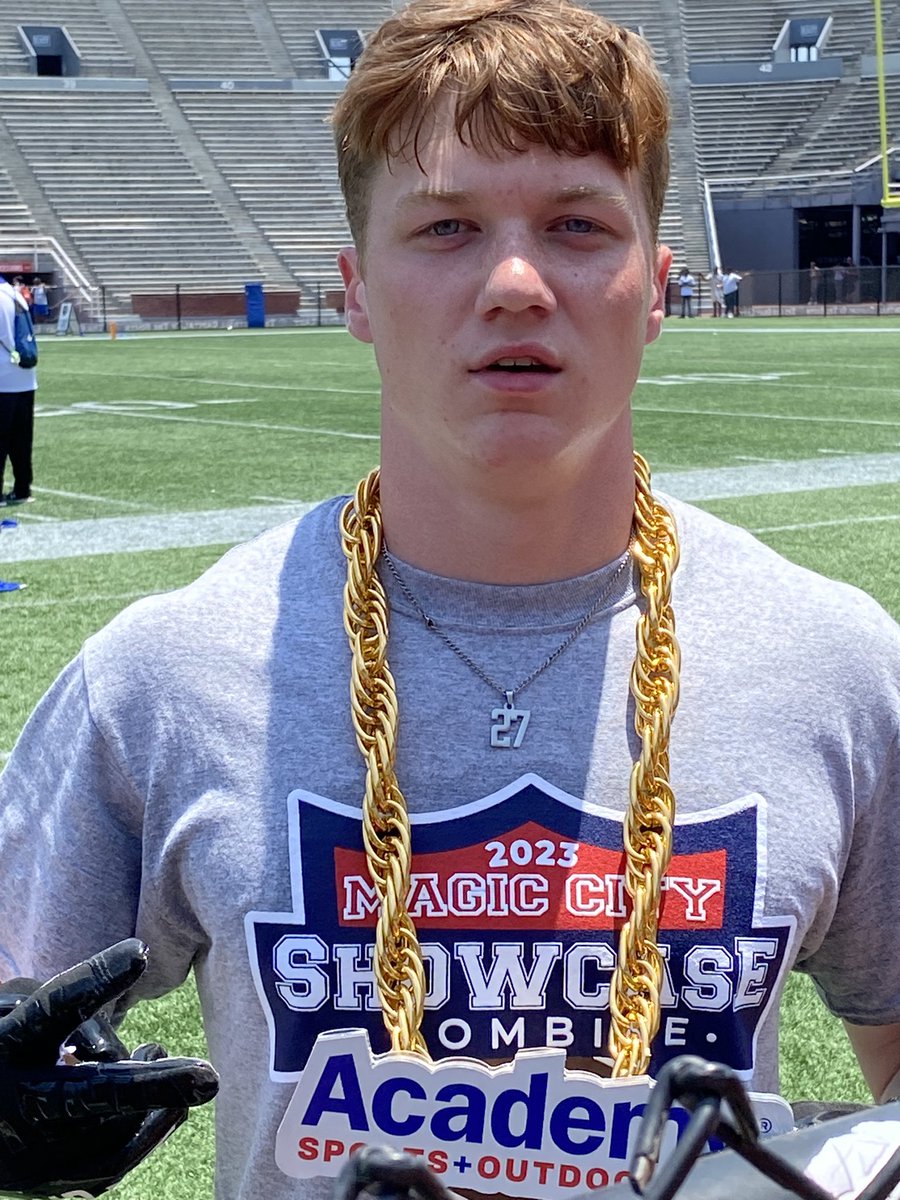 Had a great time at the Magic City Showcase!!! Got to rep the big play chain and had the most reps on the bench press at 185 with 17!!! Thanks <a href="/CoachL__/">Coach L</a>  <a href="/CoachHsbs/">Haston Coates</a> <a href="/DemarquesDensm1/">Demarques Densmore</a> for a great camp!! <a href="/HallTechSports1/">Hall-Tech Sports</a> <a href="/UnLockYourGame/">UnLockYourGame</a> <a href="/Jdsmith31Smith/">Justin Smith</a> <a href="/klicclak2/">Kennith NeSmith</a> <a href="/Southside_FBall/">Southside Football</a>