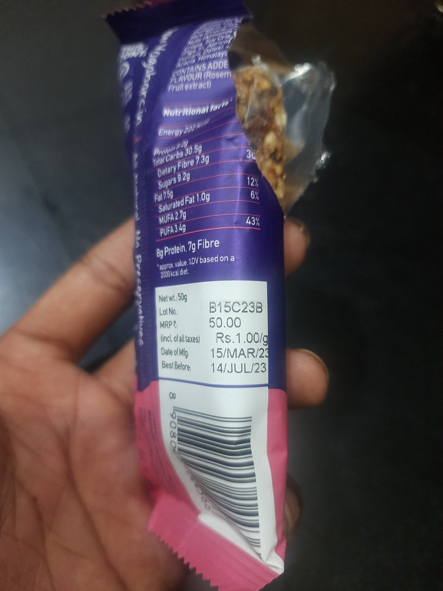 AKumarS67's tweet photo. @yogabars.in bought this product and see what it has. Full of fungus. Disgusting @yogabar @protienbars @consumerforum_ @MoHFW_INDIA @bars @fungusonfood https://t.co/O1yaPJQ03v