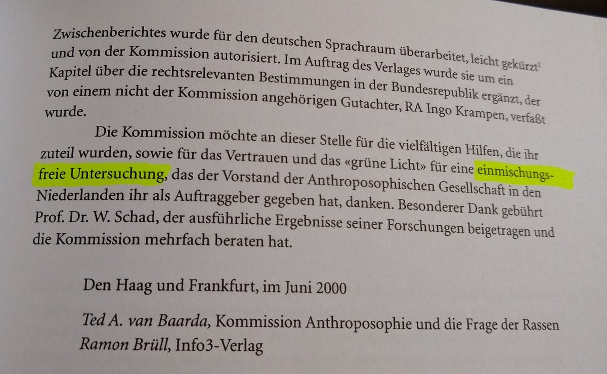 @Rechtsamwald1 @AnthroBlogger @NazifreiFilder @m_niedermann @HelmutWolman @JensHeisterkamp @bpb_de @demeter_de Ted Baarda schrieb in seiner Zusammenfassung am Anfang der Print-VÖ, die Kommission wäre seitens der AG beauftragt worden und es sei eine 'einmischungsfreie Untersuchung' gewesen.