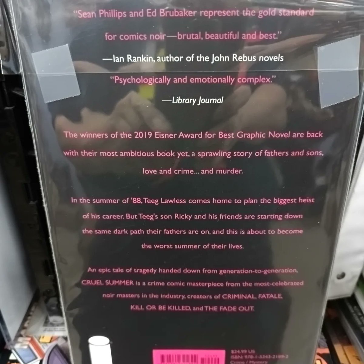 burdinscomics's tweet image. Weekend Deal Alert! These come out in hardcover first then much later soft. Here it is on soft regular $25US $34Cdn This weekend get it for $17. I believe I only have 1 copy of this. Check out some reviews then buy it! #edbrubaker #seanphillips #cruelsummer #deals