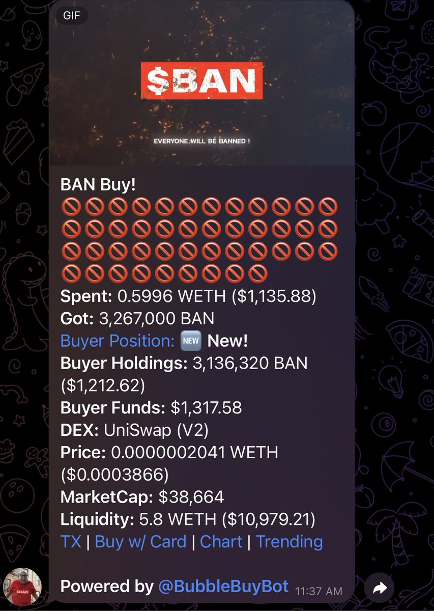 $BAN tweet media