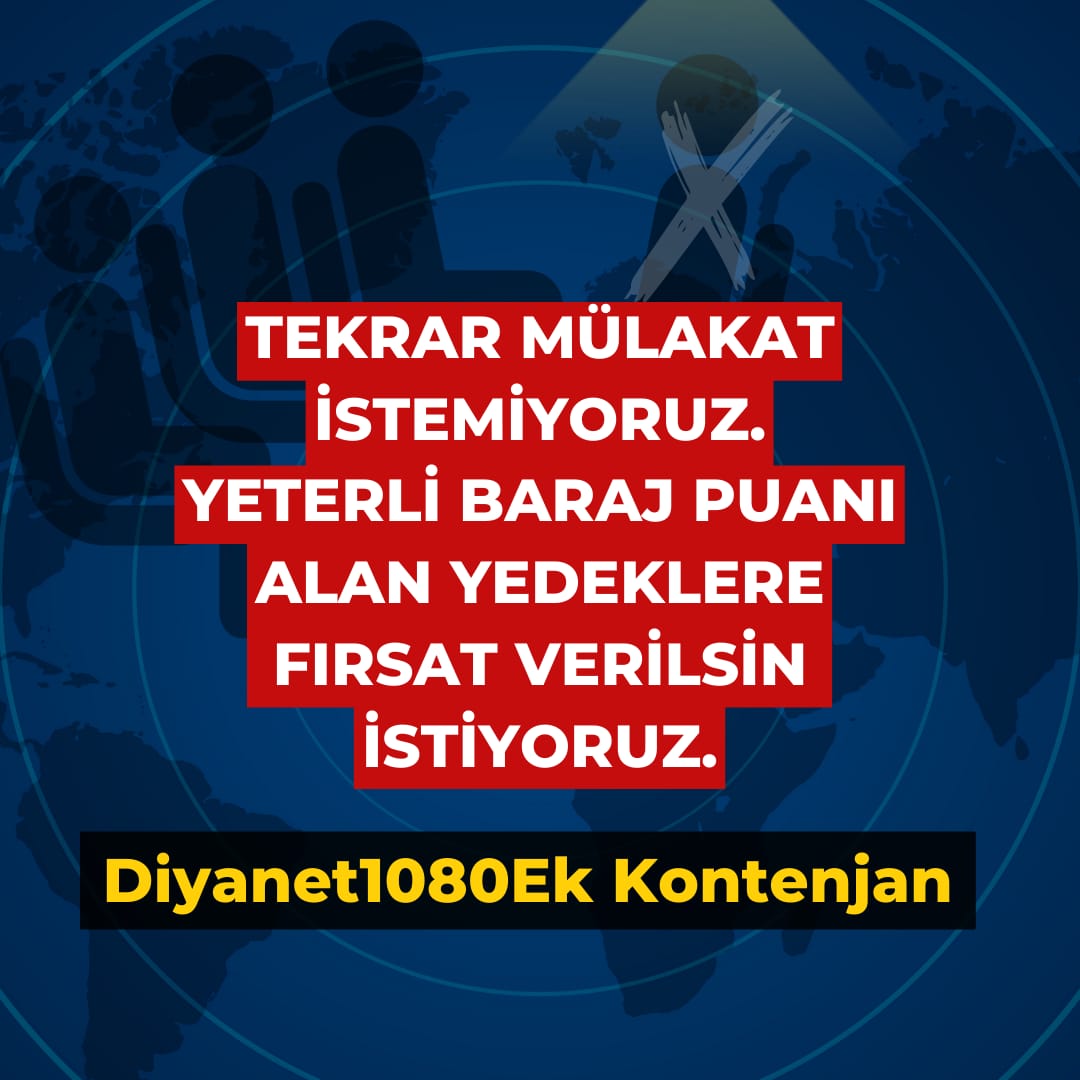 <a href="/halilfngaloglu/">Halil Fıngaloğlu</a> <a href="/RTErdogan/">Recep Tayyip Erdoğan</a> <a href="/DIBAliErbas/">Prof. Dr. Ali Erbaş</a> <a href="/ErbakanFatih/">Dr. Fatih Erbakan</a> Tüm yedekler akademiye alınmak için bekliyor kazanilmis bir başarı ve boş kalan kontenjan var ses ver diyanet 
<a href="/RTErdogan/">Recep Tayyip Erdoğan</a> 
<a href="/ErbakanFatih/">Dr. Fatih Erbakan</a>
<a href="/DIBAliErbas/">Prof. Dr. Ali Erbaş</a>  
<a href="/ikalin1/">İbrahim Kalın</a> 
<a href="/ProfDrComakli/">PROF.DR.ŞAFAK ÇOMAKLI</a> 
<a href="/yenisafakyazari/">yusuf kaplan</a>
<a href="/fahrettinaltun/">Fahrettin Altun</a>
<a href="/Mustafa_Destici/">Mustafa Destici</a>
<a href="/evsenomer1/">Ömer EVSEN</a>

#DiyanetYedekleriAkademiyeAl