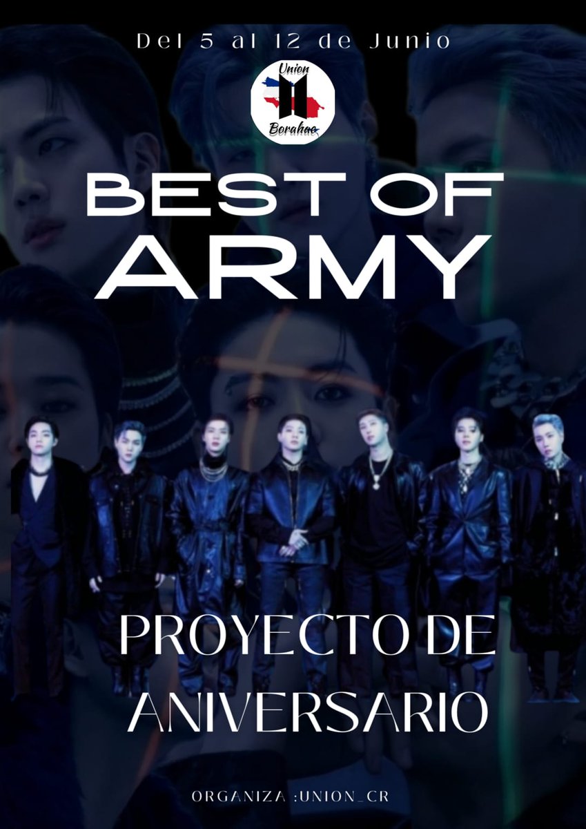 union_cr's tweet photo. 💜𝐁𝐞𝐬𝐭 𝐨𝐟 𝐀𝐑𝐌𝐘💜

Te invitamos de participar del proyecto de aniversario organizado por  las fanbases de Union Borahae CR el cual consiste en una semana de concientizacion sobre la depresión y el suicidio.

El  12 de Junio cerramos con stream y compra a WAB The Eternal https://t.co/Y0RT7dFf9R
