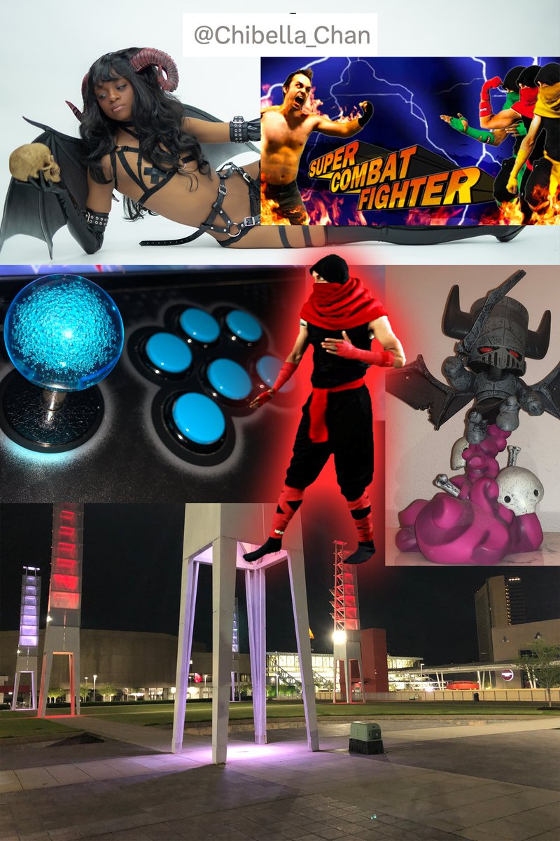 RebelTaxi's tweet image. My favorite thing to do was the short Mortal Kombat style sequence.

Used whatever photos I had. Spires outside Momocon. Along with @Chibella_Chan (NSFW) pics and sprites from the delayed @KickKickPunch game