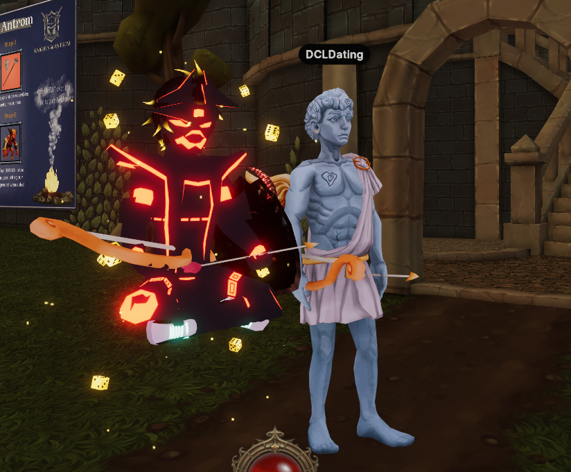 It can only be a beautiful day when Eros visits us in <a href="/KnightsOfAntrom/">Knights of Antrom</a> <a href="/decentraland/">Decentraland</a> 💘💘💘