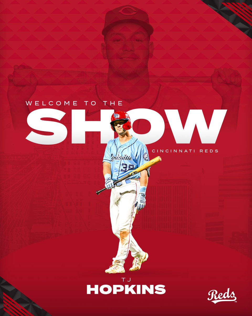 Welcome to The Show, T.J. Hopkins❗

The outfielder tore up the International League to the tune of a .341/.437/.540 slash line with 14 2B, 7 HR and 27 RBI in 50 games with Louisville.

<a href="/tj_hopkins/">TJ Hopkins</a>