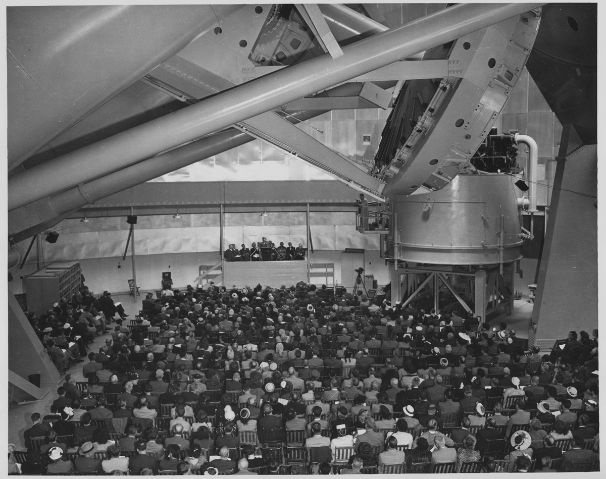 June 3, 1948, 75 years ago today, the 200-inch Hale telescope at Palomar Observatory was dedicated. #OTD