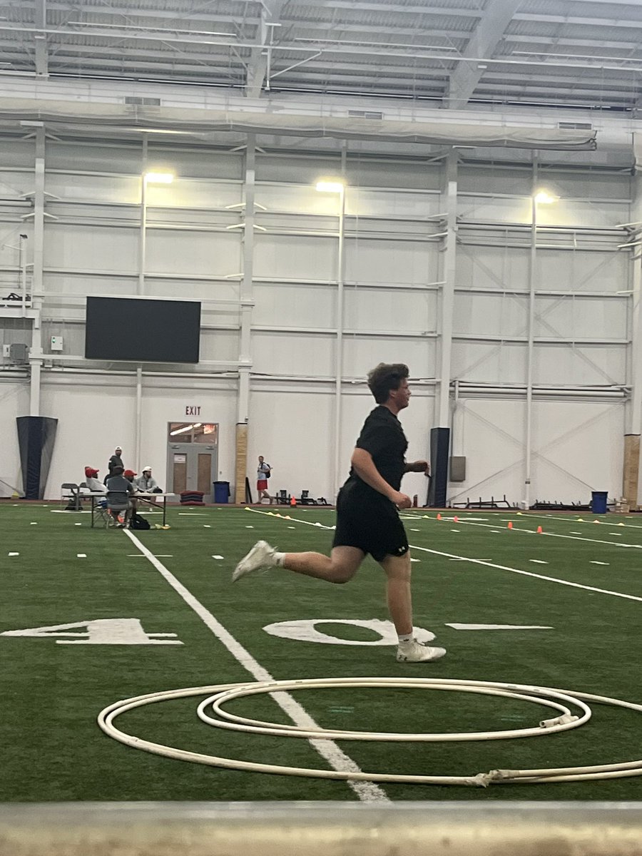 tmouse43's tweet image. Jax getting after it at Ole Miss OL camp. 

#olemissfootball #oline #briarcrest #class2024 #wolfpack #football #offensiveline #tackle