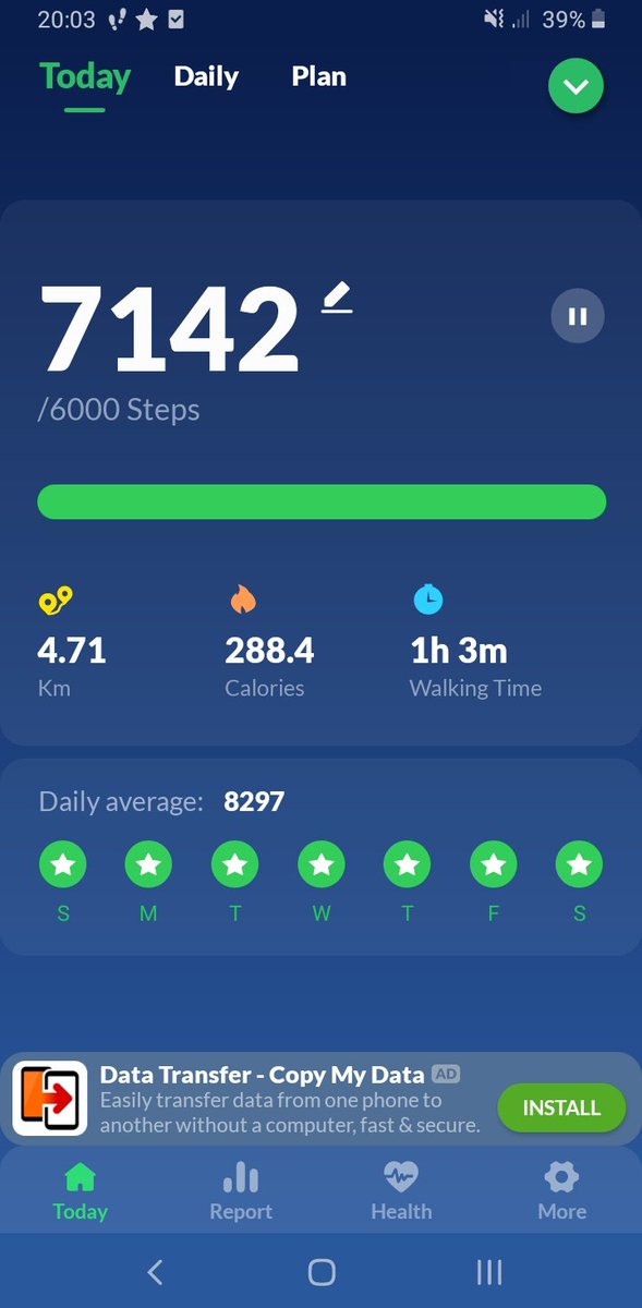 Absolutely knackered. Worked really hard cleaning today. On feet most of day no lunch either. Didn't miss it. Treat was a curry readymeal then off out for a walk just done 6k👣 as wanted to make up for 1k round house as that's not 'exercise' in my mind. I will rest up now!