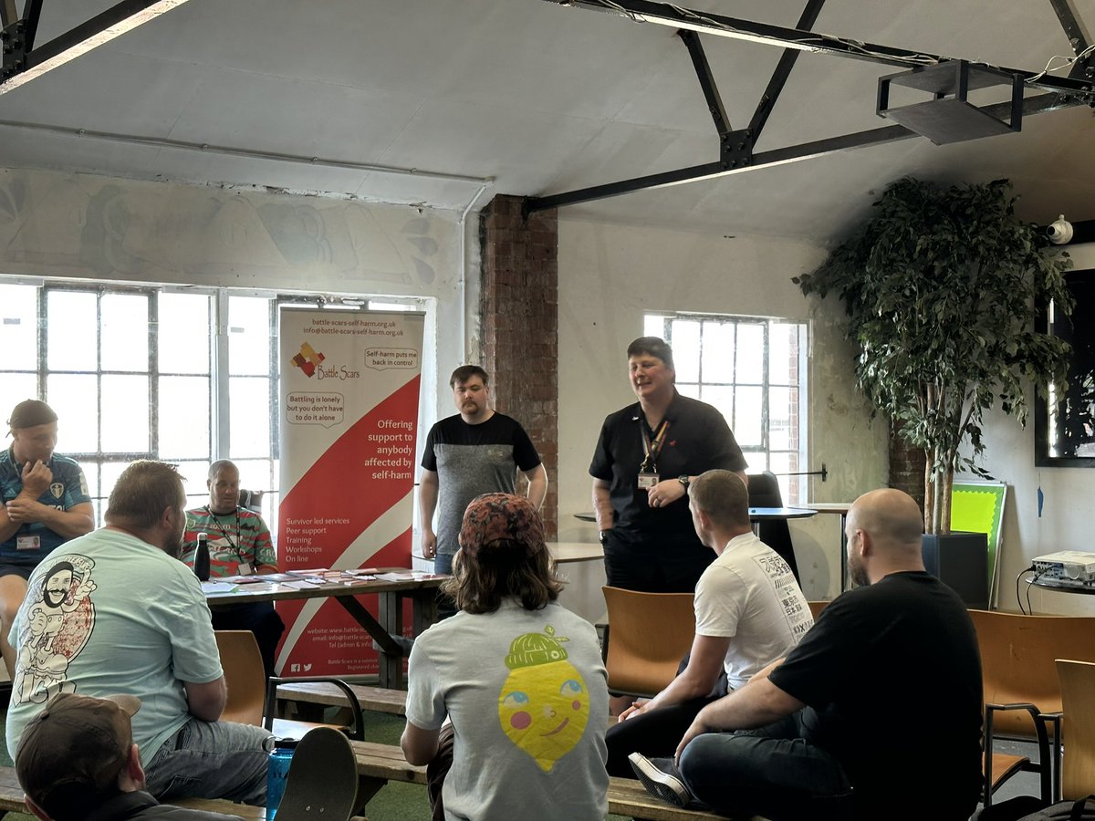 CarlWHarrison's tweet image. Great to attend tonight’s #MendMentalHealth session at @LSTENLeeds really proud of Denham and Tom 4 putting the event together. Great talks from @andysmanclubuk @BattleScars_SH +Families Inc Fathers. Insightful and inspiring, I hope it builds a strong network #Leeds #Skatepark