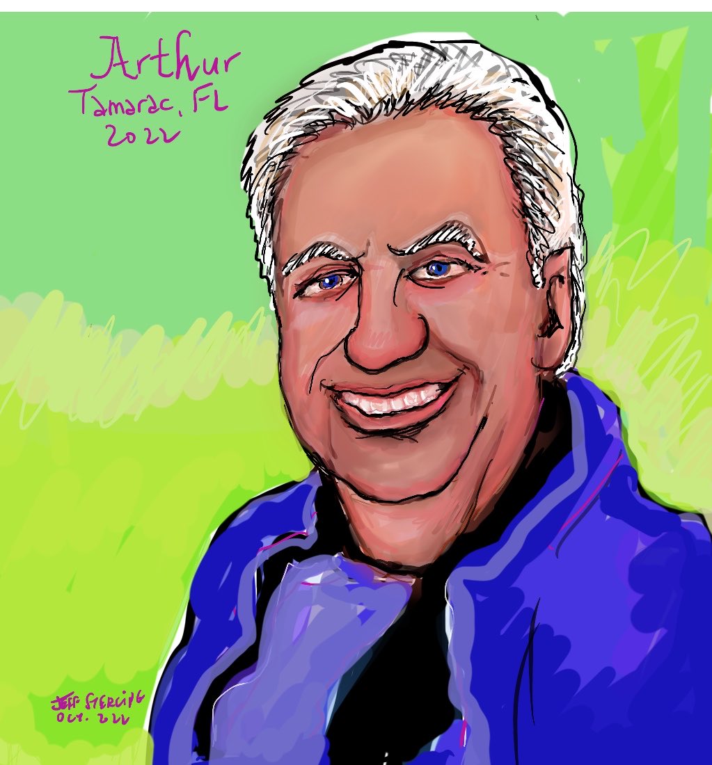 Arthur is on the entertainment committee at his #TamaracFlorida #Condo association. He booked #Caricature entertainment # featuring #DigitalCaricatures by #FortLauderdaleCaricatureArtist Jeff Sterling. For #Caricaturist availability between #Miami and #BocaRaton 305-831-2195