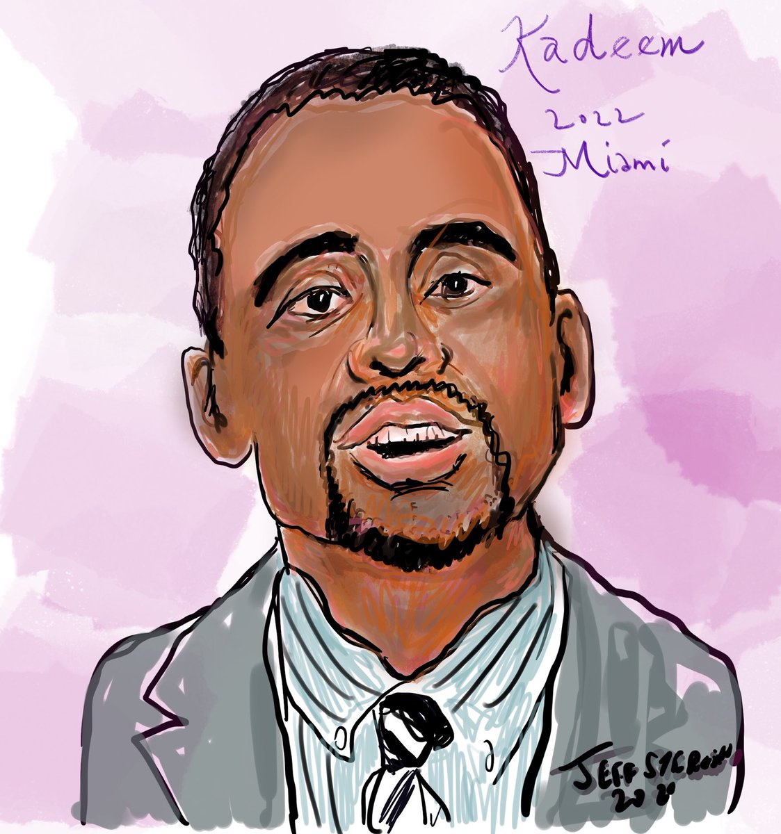 Kadeem, a #ChemicalEngineer attended an #AwardsDinner in #MiamiFlorida. Entertainment included #Caricature drawings featuring #DigitalCaricatures by #MiamiCaricatureArtist Jeff Sterling. For #Caricaturist availability in #MiamiDadeCounty: 305-831-2195 FloridaPartyArt.Com
