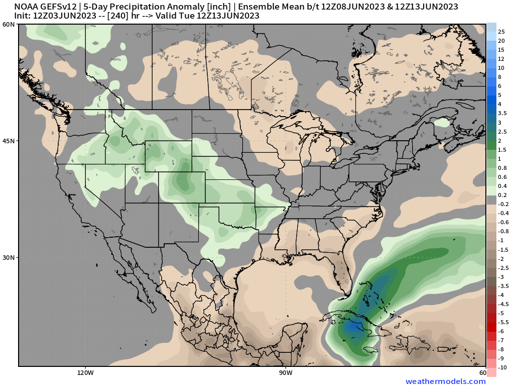 bam_weather's tweet image. New run on GEFS continues to support a flip to increasing moisture and rain chances for the Corn Belt. 

Keeping eyes on a cold front to enter the area towards June 11th to be the catalyst at return the pattern to near normal through mid-late June. 

Heres the progression over