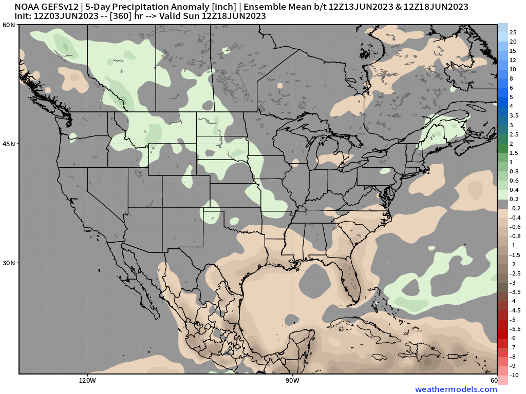 bam_weather's tweet image. New run on GEFS continues to support a flip to increasing moisture and rain chances for the Corn Belt. 

Keeping eyes on a cold front to enter the area towards June 11th to be the catalyst at return the pattern to near normal through mid-late June. 

Heres the progression over
